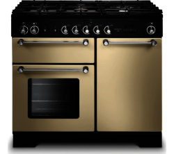 RANGEMASTER  Kitchener 100 Dual Fuel Range Cooker - Cream & Chrome